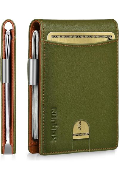 Runbox Slim Money Clip Wallets for Men RFID Blocking 11 Card Holder Minimalis...