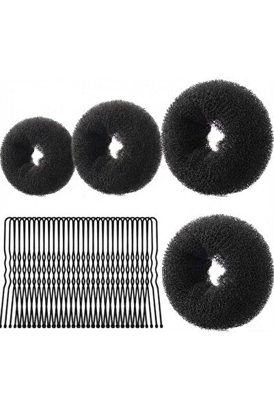 Morvena Picks Set de coafură în formă de gogoașă - Accesorii de păr - Alb-cre...