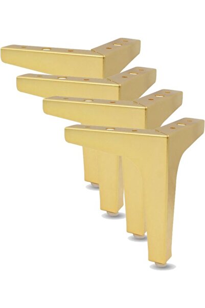 Morvena Picks Picioare de mobilier 10 cm, metalice cu șuruburi, argintii, 4 b...