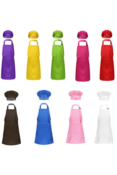 Morvena Picks Set șorț și bonetă de bucătar reglabil pentru băieți și fete - ...