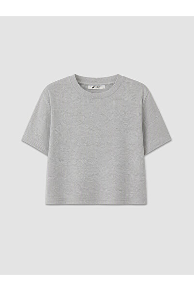 LC Waikiki Two Mt Shop Quality Soulife Gray Plain Loose & Baggy Short Sleeve ...