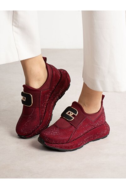 ALEMDAR AYAKKABI Kotseng Burgundy Stone Women's Sneakers