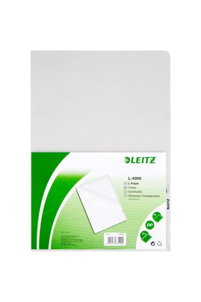 Leitz File Bags L A4 Frosted (100 Pieces) L-4000