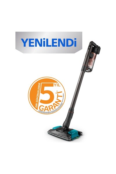 Philips 8000 Serisi Aqua Plus Kablosuz Dik Süpürge, 360 Emiş, LED Başlık, 80 ...