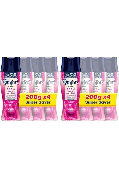 COMFORTBANYO Comfort Laundry Perfume Booster Beads, Pink Blossom, 200g x 4