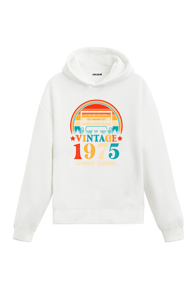Colermi Vintage Mixtape 1975 Design Hooded Sweatshirt