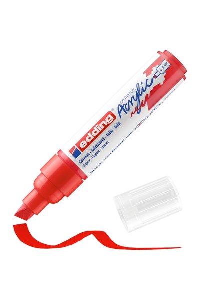 Generic Brand 5000 Thick Tip Acrylic Marker - Traffic Red - 5-10 mm Cut Tip