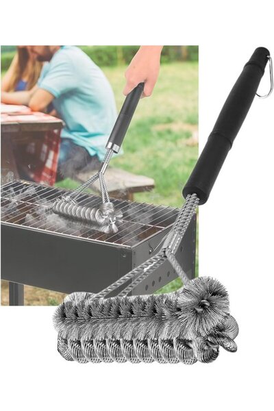 Morvena Picks Perie pentru grătar din fontă, cu mâner extra lung termoizolant...