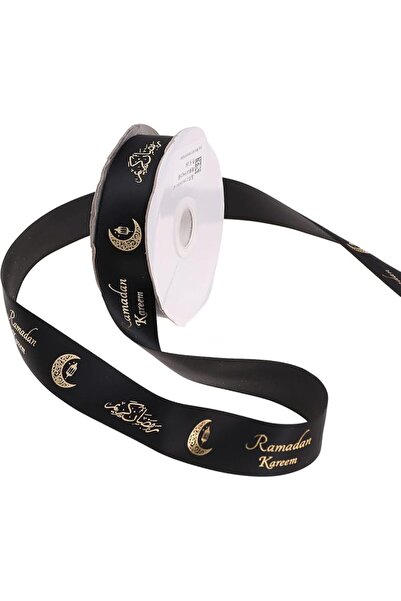 Red Dot Gift شريط رمضان كريم من ريدوتي جيفت، شريط ساتان مطلي بالذهب 25 ياردة ...