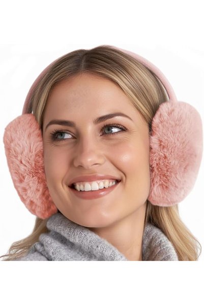 Brook + Bay Foldable & Furry Ear Muffs For Women & Men, Fleece Ear Warmers Fo...
