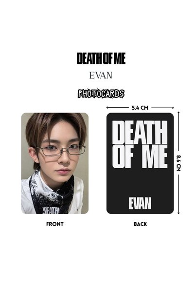 Kpop Dünyasi ENH EVAN '' Death Of Me '' Photocards Set 1