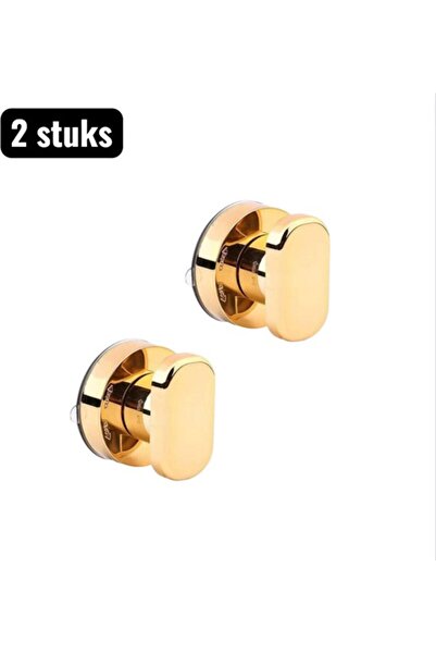 Morvena Picks Set de 2 mânere aurii ascunse cu ventuză pentru uși de sticlă