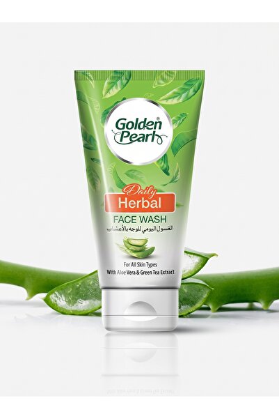 Golden pearl Daily Herbal Face Wash - 75ml | For All Skin Types With Aloe Vera & Green Tea Extract