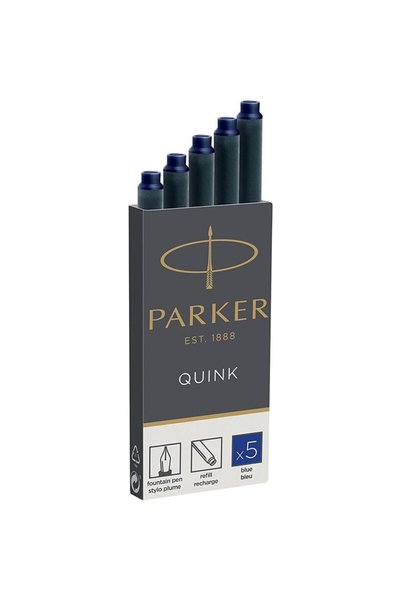 Parker Quink Mavi 5li Kartuş 1950384 Refiller ve Mürekkepler İçin Sarf Malzem...