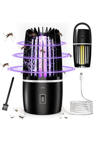 Morvena Picks Aparat electric anti-țânțari - Reîncărcabil USB, 4000mAh - Lamp...