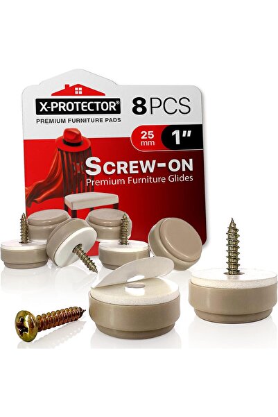 Generic Chair Glides X-PROTECTOR – 8 PCS 1" Furniture Glides – Screw-On Chair...