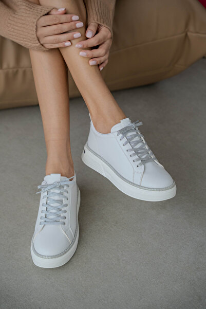 selin shoes Pantofi sport pentru femei Tivex Silver cu accesorii și șireturi,...