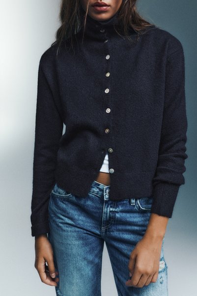 Pull & Bear Dik yakalı düğmeli hırka