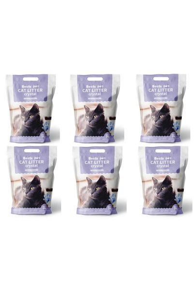 BestsPet 5Lx6bags, Crystal Cat Litter, Excellent Silica Gel,super value package