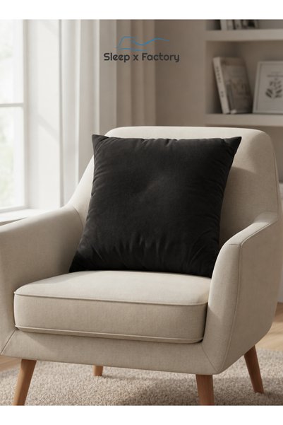 Sleep x Factory وسادة زخرفية من الألياف الدقيقة 45×45 سم - وسادة محشوة