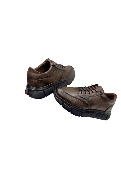 SULA Men's Leather Shoes with Rubber Laces, Brown Inside, Warm Lining, Poly Sole, Casual Shoes