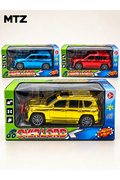 mtz SUV Toy Car for Kids Ages 3+, Metallic Look, Blue, Red and Yellow Color O...