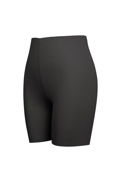 Bolero Women's Black High Waist Seamless Maxi Shorts, 45% Pima Cotton, 45% Micromodal, and 10% Elastane
