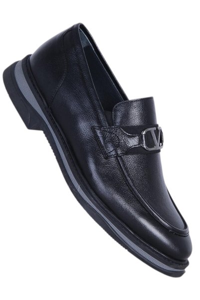 Baloğlu 1953 Pantofi clasici pentru bărbați din piele naturală Black Thermo