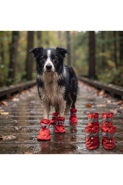 Generic Brand Pet Paw Boots - Corded Design - Non-Slip Sole