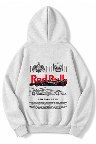 BRZ COLLECTION Unisex oversize hoodie Redbull RB19 (SVETLO SIVA)