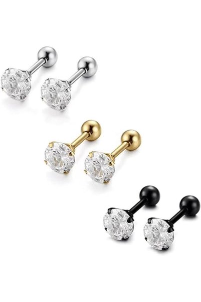GENERAL Titanium Earrings Studs, Hypoallergenic Stud Earrings for Women Girls...