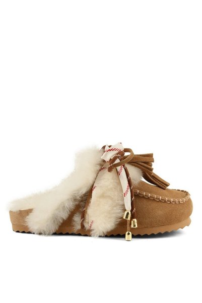 Colors of California Γυναικείες Slofi Furry Παντόφλες Ταμπά HC SHSLOFI04-TAN