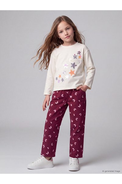LC Waikiki Quality Parts from Çelebi Store: Girls' Fleece-Lined Gabardine Pants
