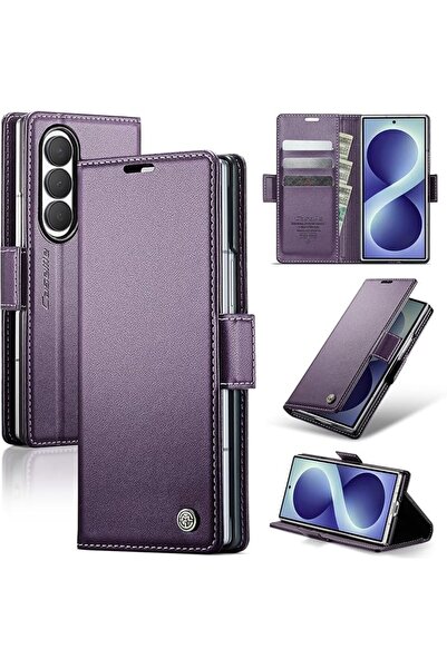 GENERAL حافظة ELEPIK لهاتف Galaxy Z Fold 8 Ultra مع حامل بطاقات ومسند [3 حامل...
