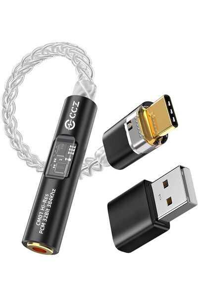 Yinyoo محول سماعات رأس USB C إلى 3.5 مم مع شريحة CX31993 MAX97220 مزدوجة ومحو...