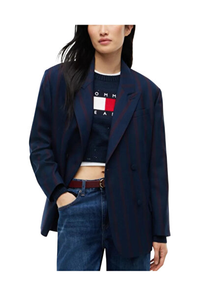Tommy Hilfiger Γυναικείο Collegiate Σακάκι Navy Μπλε Tommy Jeans DW0DW23417-C1G