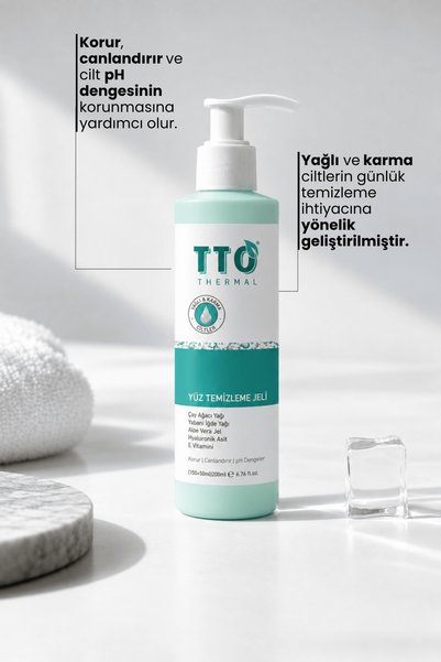 TTO Yüz Temizleme Jeli Karma ve Yağlı Ciltler 200 ml