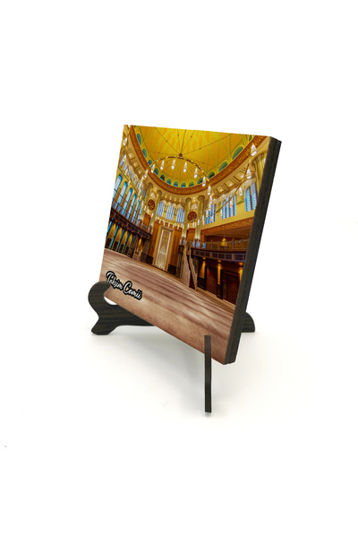Sadrazam Taksim Mosque Image Printed Wooden Tabletop 10X10 1G-Taksimcamii2