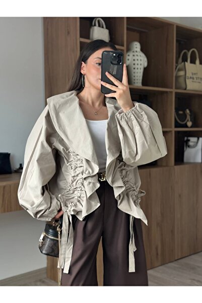 Tuğçe Özer Jacket with Lace Detail