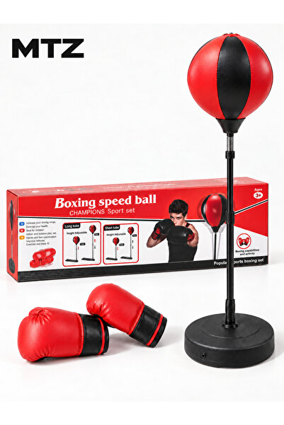 mtz Kids Boxing Set with Freestanding Speed Ball, Boxing Gloves, Stand and Ro...