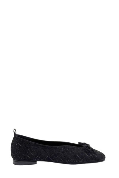 Moulin Shoes Black Bow Accessory and Stone Women's Ballerinas (050 2604022)