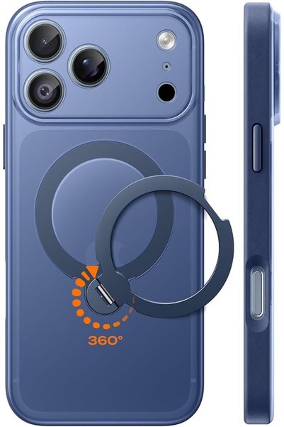 GENERAL TOCOL for iPhone 18 Pro Case with 360° Magnetic Stand, Clear
