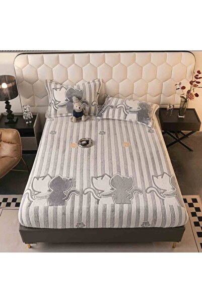 JOJO HOME Husa de pat Cocolino cu elastic si 2 fete de perna, pat 2 persoane,...