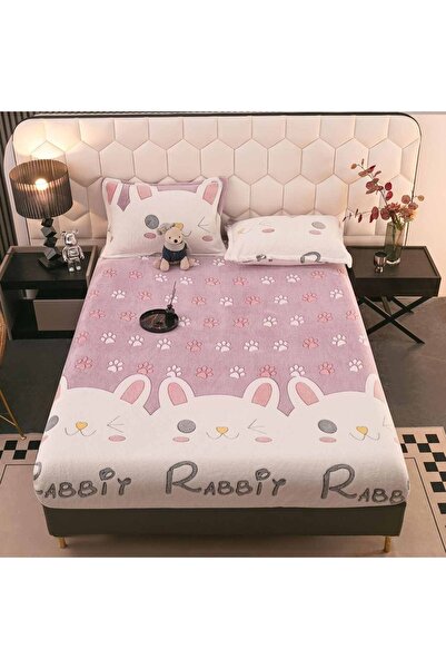 JOJO HOME Husa de pat Cocolino cu elastic si 2 fete de perna, pat 2 persoane,...