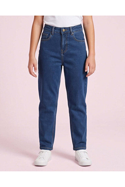 REDTAG Senior Girls Blue Straight Fit Jeans