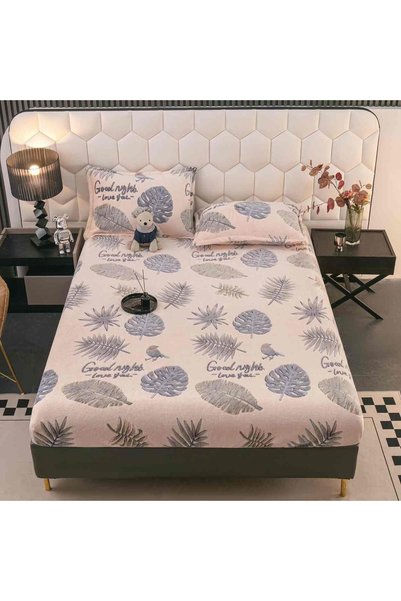 JOJO HOME Husa de pat Cocolino cu elastic si 2 fete de perna, pat 2 persoane,...