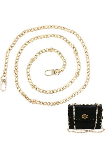 GENERAL CiciIng Gold Bag Chain, 60 cm Metal Shoulder Strap, Replacement Chain...