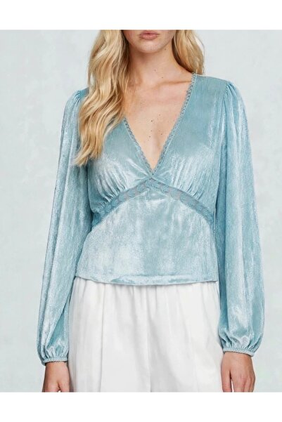 BESQAA FASHION Fitilli Kadife Bluz