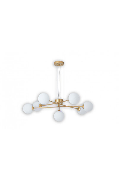 Klausen Helia KL117000 Chandelier, 7xG9, white+gold, IP20,