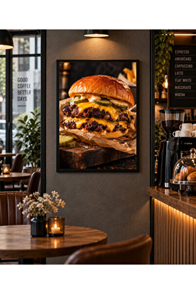 Miutic Print Studio Tablou decorativ „Arta smash burgerului”, Tablou premium ...